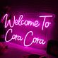 Welcome to Cora Cora LED-Neonschild mit anpassbarem Namen