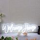 Welcome Home White Neon Sign