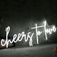 Cheers To Love White Neon Sign