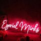Eyerial Minks Red Neon Sign