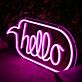 Hello Pink Neon Sign