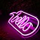 Hello Pink Neon Sign