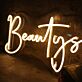 Beautys Yellow LED Neon Sign