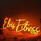 Elvis Fitness Orange Neon Sign