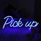 Pick Up Blue Neon Sign