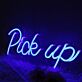 Pick Up Blue Neon Sign