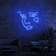 Gesicht mit Herzsymbol LED-Neonschild für Wohnzimmer Kunstdekor