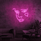 Gesicht mit Herzsymbol LED-Neonschild für Wohnzimmer Kunstdekor