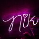 Nik Pink Neon Sign