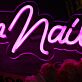 Nubian Nails Pink Neon Sign