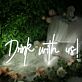 Drink With Us White Neon Sign