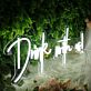 Drink With Us White Neon Sign