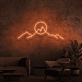Berglandschaft mit Sonne LED-Neonschild Wohnzimmer Büro