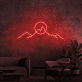 Berglandschaft mit Sonne LED-Neonschild Wohnzimmer Büro