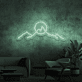 Berglandschaft mit Sonne LED-Neonschild Wohnzimmer Büro