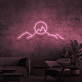 Berglandschaft mit Sonne LED-Neonschild Wohnzimmer Büro