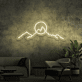Berglandschaft mit Sonne LED-Neonschild Wohnzimmer Büro