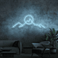 Berglandschaft mit Sonne LED-Neonschild Wohnzimmer Büro