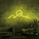 Berglandschaft mit Sonne LED-Neonschild Wohnzimmer Büro
