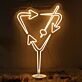 Cocktailglas mit Pfeilen LED-Neonschild für Bar Party