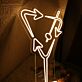 Cocktailglas mit Pfeilen LED-Neonschild für Bar Party