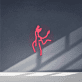 Gesicht mit angehobener Hand LED-Neonschild