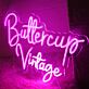 Buttercup Vintage LED-Neonschild für Boutique Schaufenster