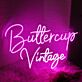Buttercup Vintage LED-Neonschild für Boutique Schaufenster