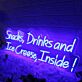 Snacks, Drinks and Ice Cream Inside! LED-Neonschild