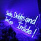 Snacks Drinks and Ice Cream Tnside ! LED-Neonschild für Café Imbiss