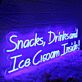 Snacks, Drinks and Ice Cream Inside! LED-Neonschild