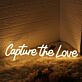 Capture the Love LED-Neonschild für Hochzeit und Fotostudio