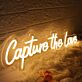 Capture the Love LED-Neonschild für Hochzeit und Fotostudio