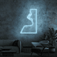 Profil eines Gesichts mit geöffnetem Mund LED-Neonschild Wohnzimmer Lounge