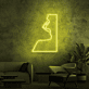 Profil eines Gesichts mit geöffnetem Mund LED-Neonschild Wohnzimmer Lounge