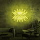 Auge mit Strahlen LED-Neonschild Wohnzimmer Lounge