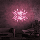 Auge mit Strahlen LED-Neonschild Wohnzimmer Lounge