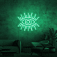 Auge mit Strahlen LED-Neonschild Wohnzimmer Lounge