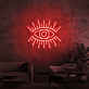 Auge mit Strahlen LED-Neonschild Wohnzimmer Lounge