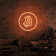 Bitcoin Symbol LED-Neonschild Wohnzimmer Büro