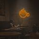 Kaffeetasse mit Dampf LED-Neonschild für Café Restaurant