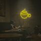 Kaffeetasse mit Dampf LED-Neonschild für Café Restaurant