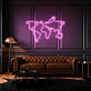 Weltkarte LED-Neonschild Wohnzimmer Büro