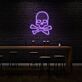 Totenkopf mit gekreuzten Knochen LED-Neonschild für Bar Club