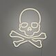 Totenkopf mit gekreuzten Knochen LED-Neonschild für Bar Club