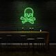 Totenkopf mit gekreuzten Knochen LED-Neonschild für Bar Club
