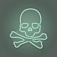 Totenkopf mit gekreuzten Knochen LED-Neonschild für Bar Club