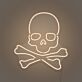 Totenkopf mit gekreuzten Knochen LED-Neonschild für Bar Club