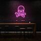 Totenkopf mit gekreuzten Knochen LED-Neonschild für Bar Club