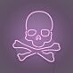 Totenkopf mit gekreuzten Knochen LED-Neonschild für Bar Club